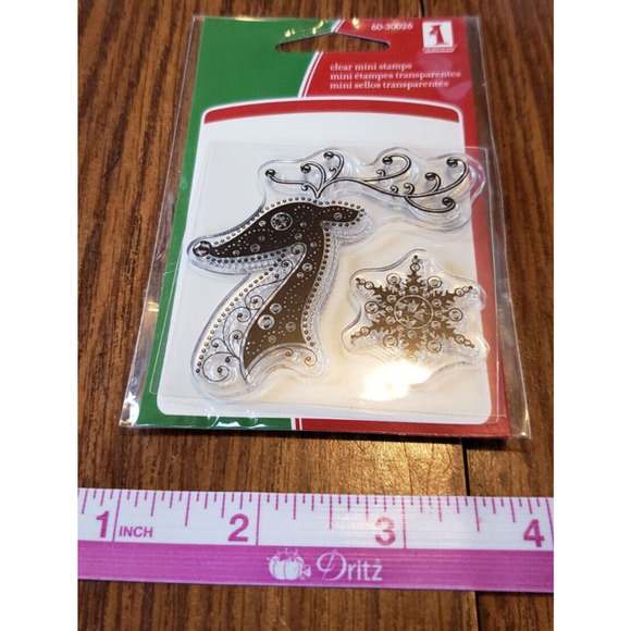 Lot of 6 Small Holiday Themed Clear Cling Stamps - Picture 9 of 13